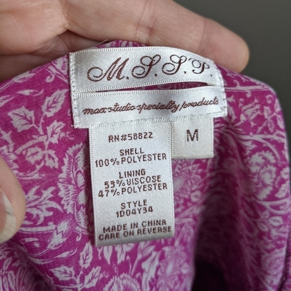 MAX Studio Pink Empire Waist Tank Top M - Picture 2 of 10